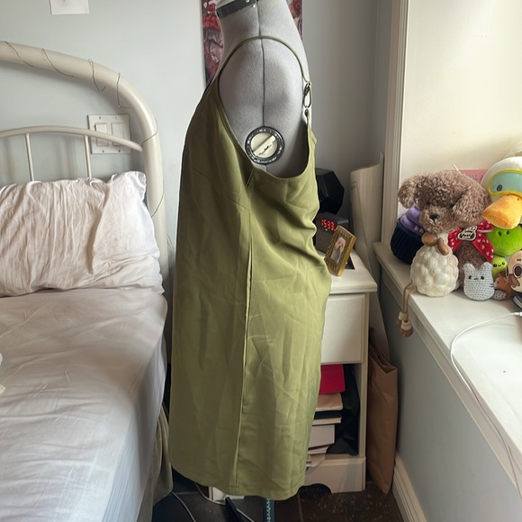 Green Button Up Dress - Picture 2 of 3